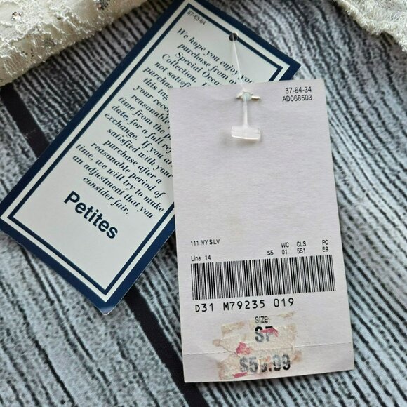 Metaphor Petite Women's Size SP Top/Blouse New With tags Cream/Off White - Picture 9 of 16